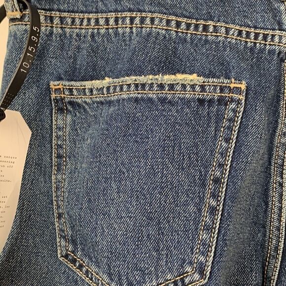 Current Elliott The Fling “1 year worn Rig” mid rise Boyfriend blue jeans. NWT - Picture 12 of 16